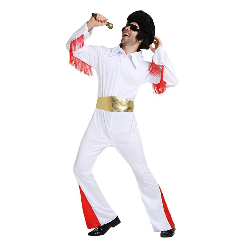 1970s Elvis Retro Costume 70s Costumes Jumpsuit| PajmasBuy