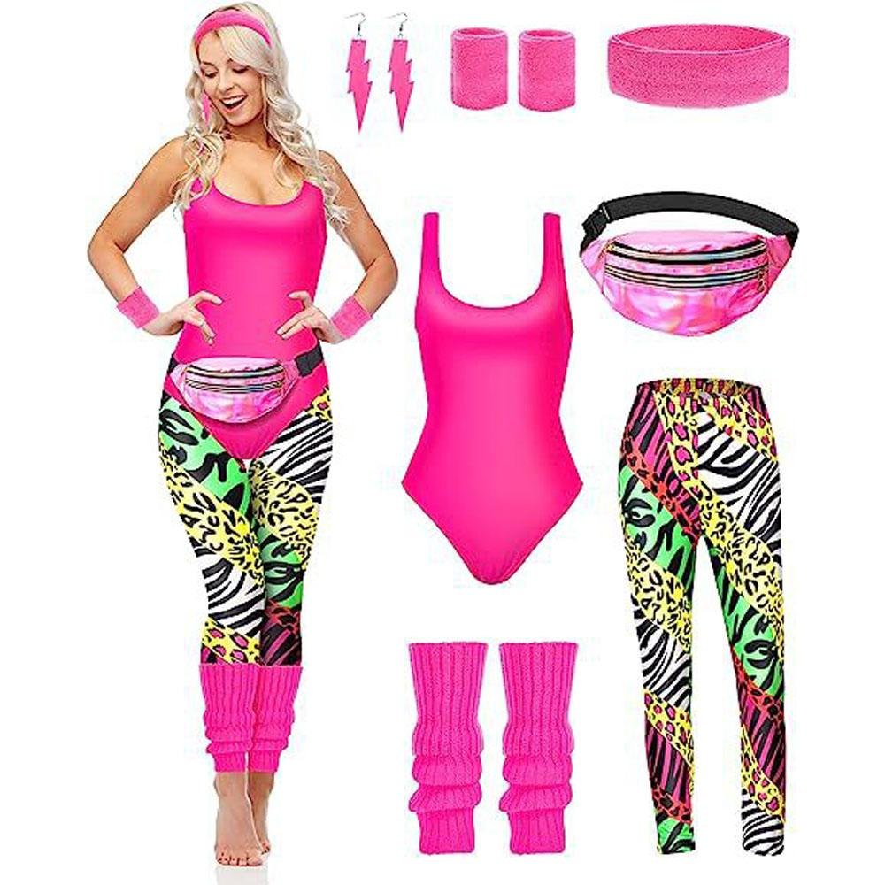 Buy1980s party dance performance fitness outdoor costume for Women Now Cheaper With 3 - 5 Days Ship - PajamasBuy