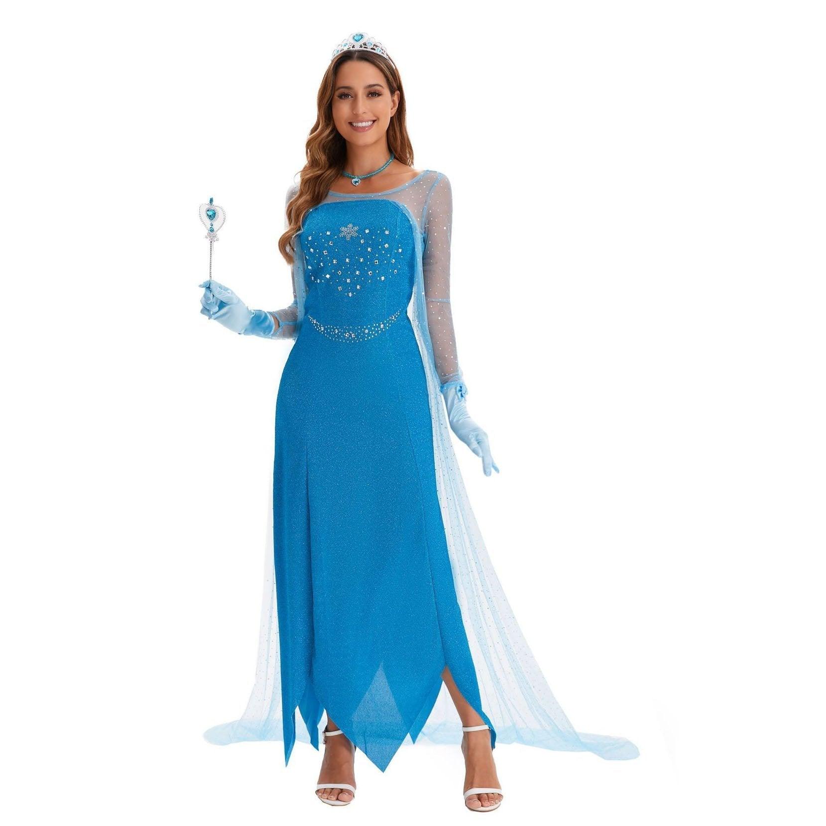 2024 New Elsa Frozen Queen Costume Carnival Cosplay Suit - Pajamasbuy