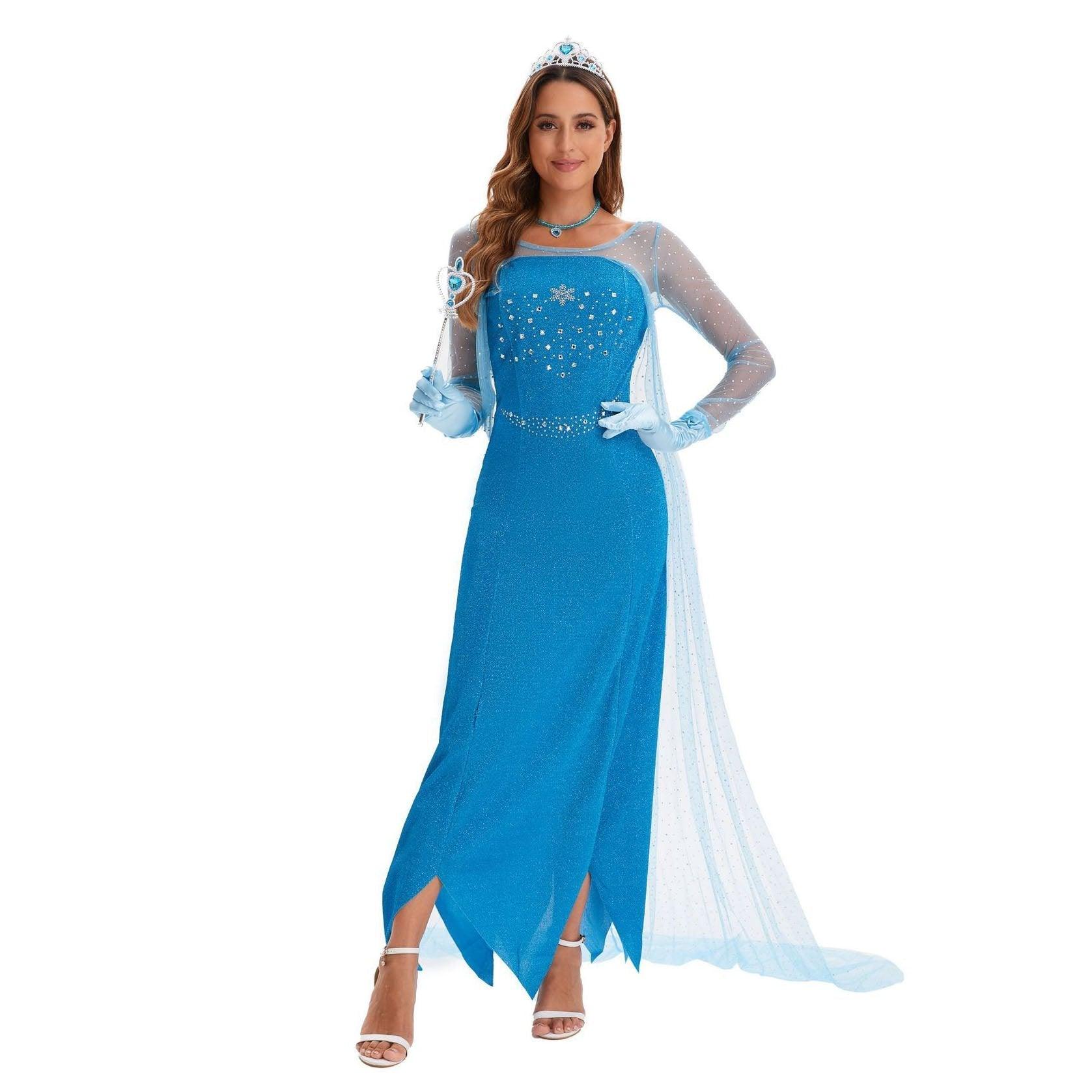 2024 New Elsa Frozen Queen Costume Carnival Cosplay Suit - Pajamasbuy