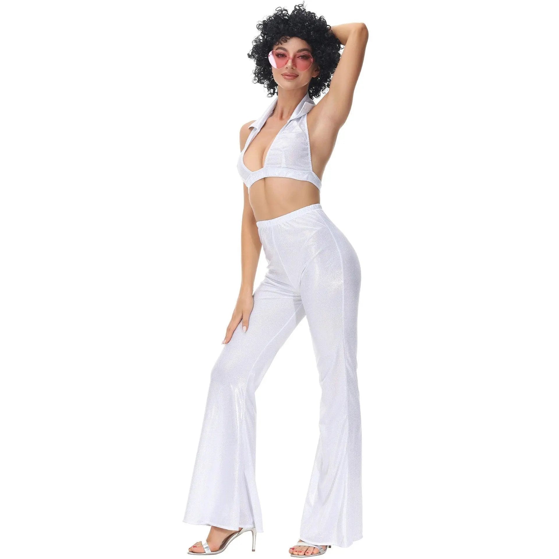 80s Retro Disco Costumes Cosplay Halloween Outfit For Female - Pajamasbuy