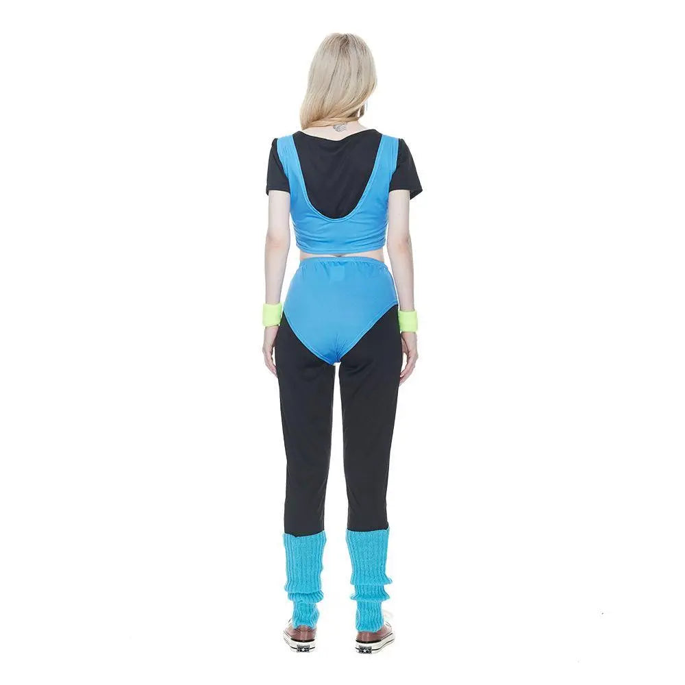 80s Retro Disco Hip Hop Sports Suit Halloween Costume Dance Outfit - Pajamasbuy