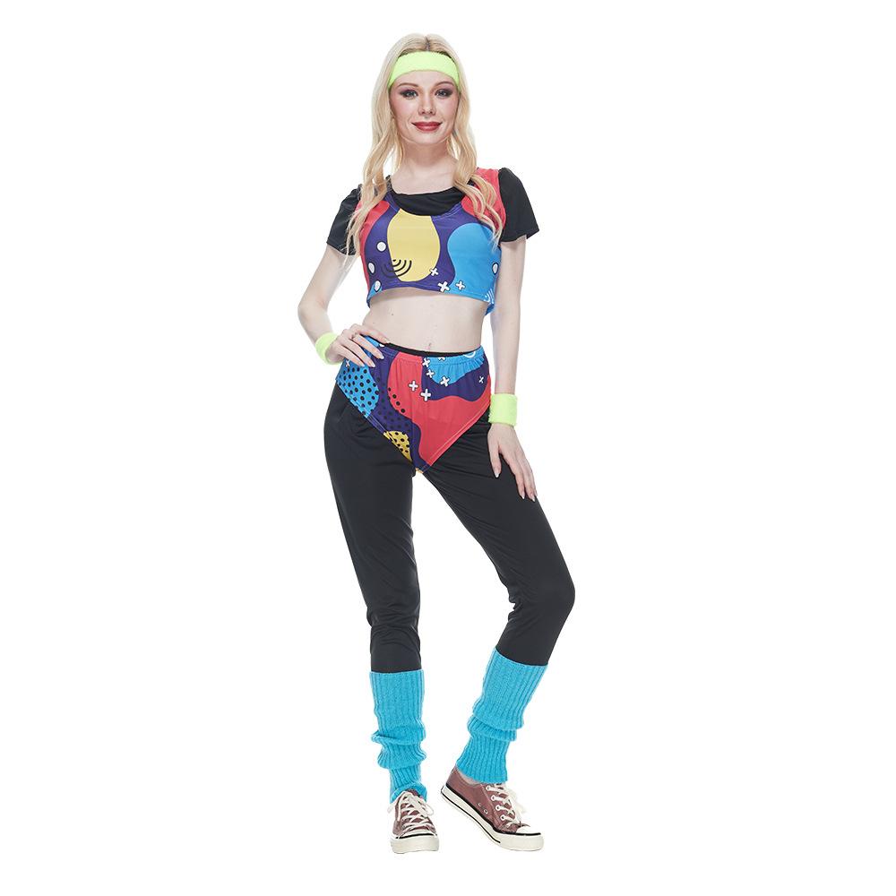 Buy80s Retro Disco Hip Hop Sports Suit Halloween Costume Dance Outfit Now Cheaper With 3 - 5 Days Ship - PajamasBuy