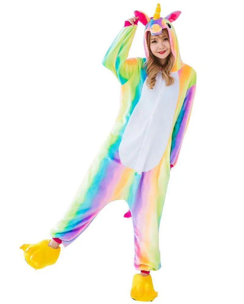 Adult Animal Unicorn Onesies Kigurumi Hoodie Costume Pajamas - Pajamasbuy