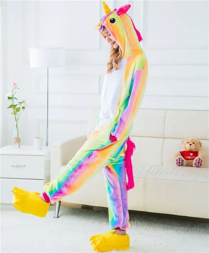 Adult Animal Unicorn Onesies Kigurumi Hoodie Costume Pajamas - Pajamasbuy