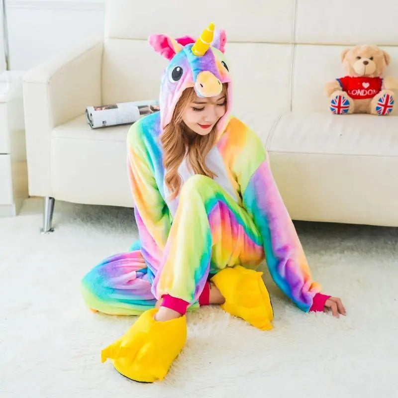 Adult Animal Unicorn Onesies Kigurumi Hoodie Costume Pajamas - Pajamasbuy