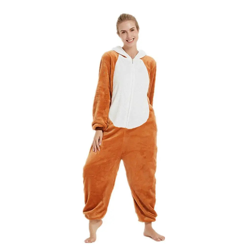 Adult Banded Mongoose Animal Kigurumi Onesie Pajamas Costume - Pajamasbuy