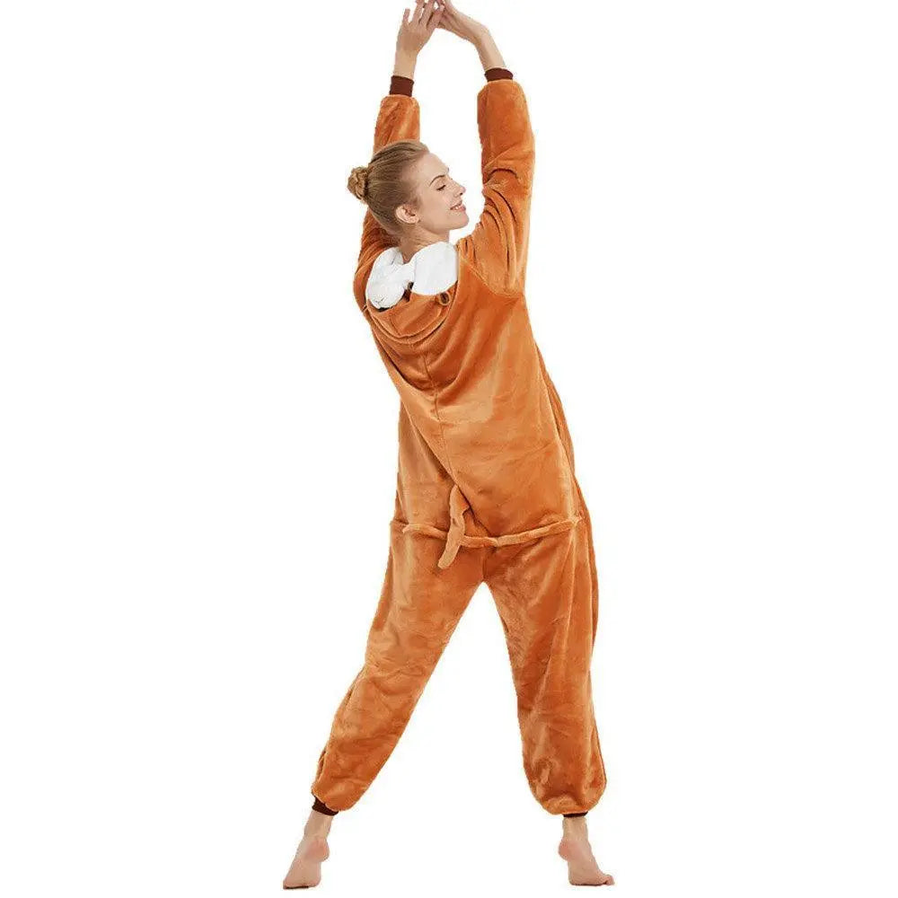 Adult Banded Mongoose Animal Kigurumi Onesie Pajamas Costume - Pajamasbuy