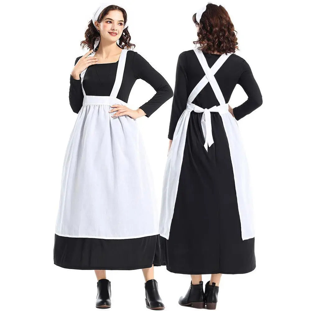 Adult Female French Manor Maid Dress Retro Halloween Costume - Pajamasbuy