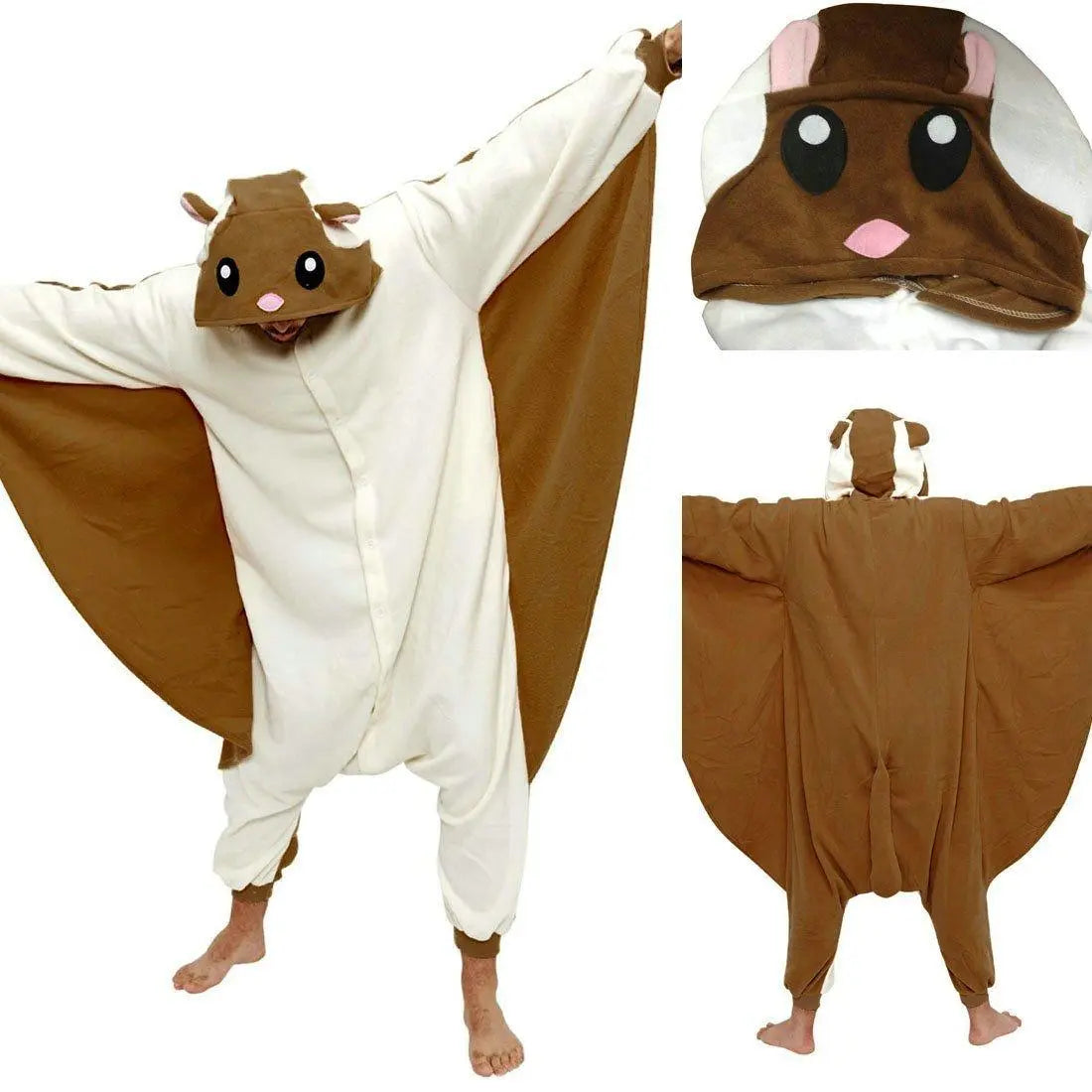 Adult Flying Squirrel Onesie Hoodie kigurumi costume Pajamas - Pajamasbuy