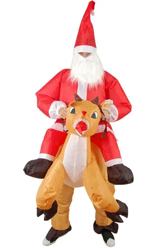 Adult Inflatable Halloween Santa Claus Cosplay Costume Suit - Pajamasbuy