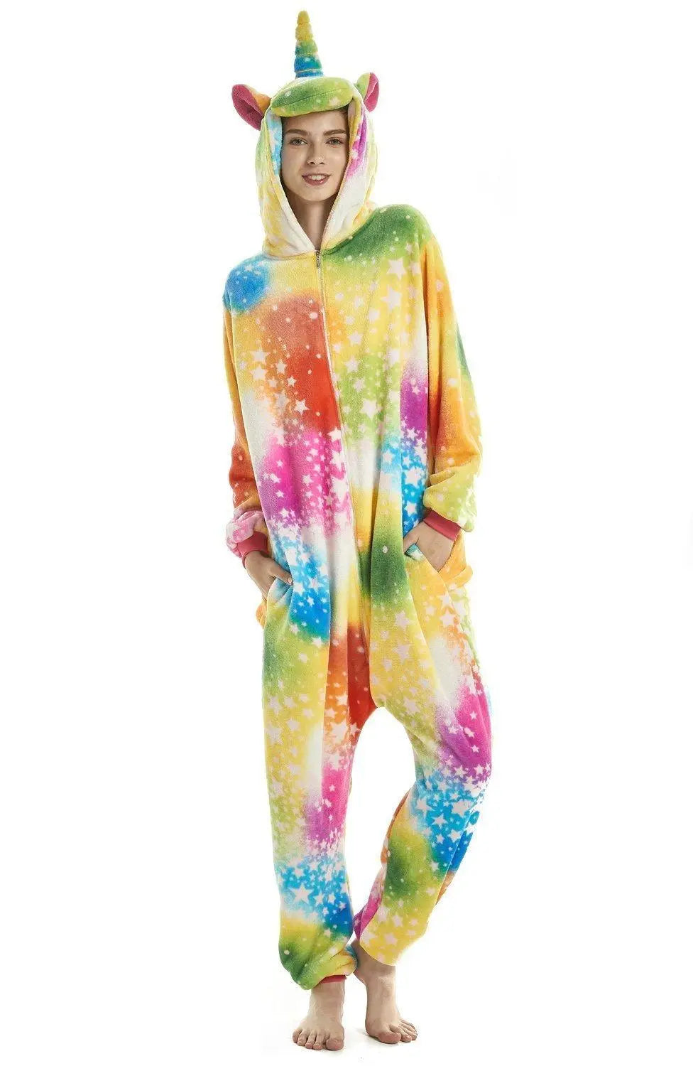 Adult Rainbow Unicorn Costume Kigurumi Onesies Pajamas - Pajamasbuy