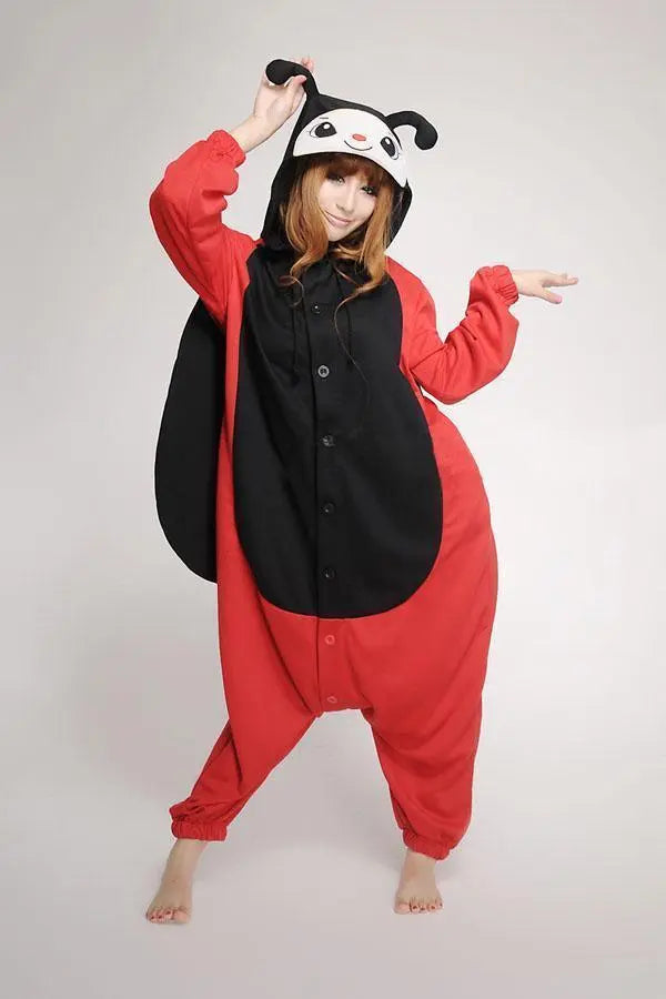 Adult Red Ladybird Onesies Hoodie kigurumi costume Pajamas - Pajamasbuy