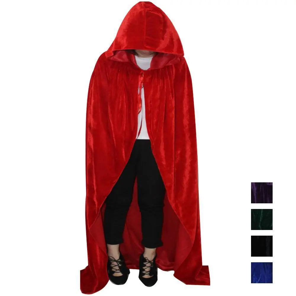 Adult Unisex Hooded Robe Long Cloak Cape Halloween Costume - Pajamasbuy