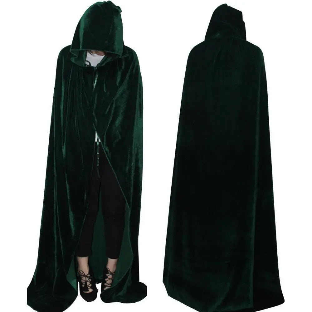 Adult Unisex Hooded Robe Long Cloak Cape Halloween Costume - Pajamasbuy