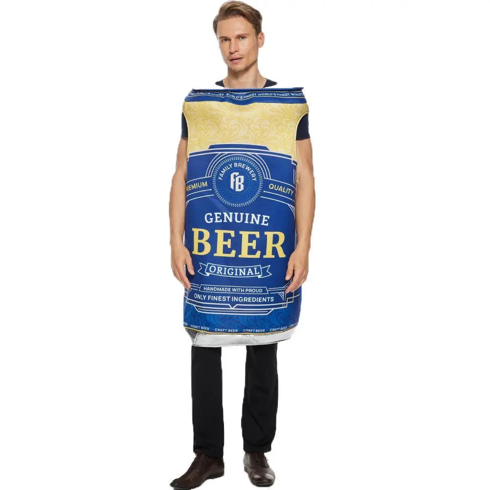 Adult cans beer bottle Oktoberfest Funny Novelty Halloween Cosplay Costume - Pajamasbuy