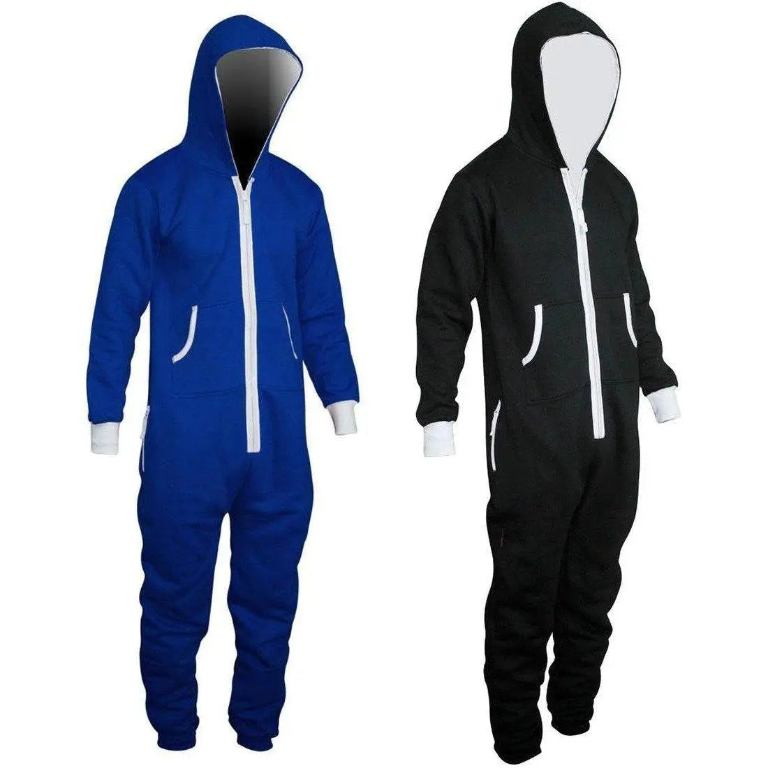 Adults Men Jumpsuit Zipper Hoodie Tracksuit Onesie Pajamas - Pajamasbuy