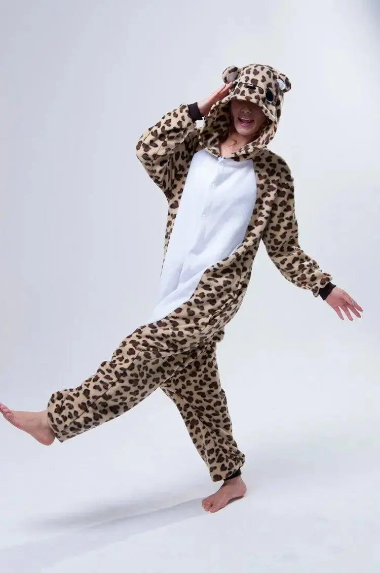 Animal Adult Leopard Bear Costume Onesies Kigurumi Pajamas - Pajamasbuy