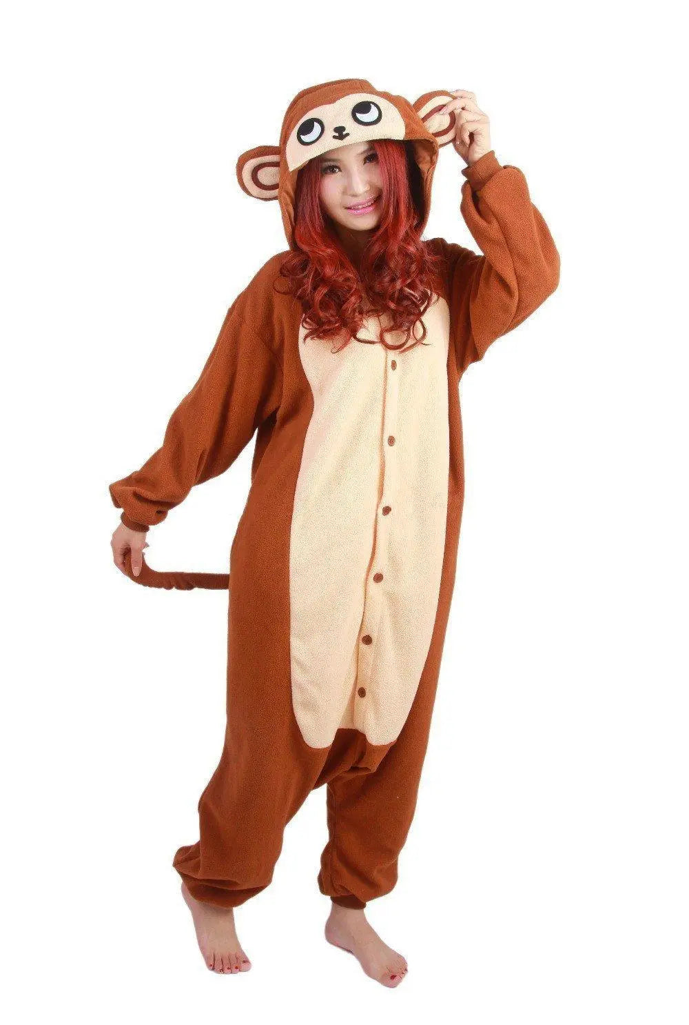 Animal Adult Monkey Onesies Hoodie kigurumi costume Pajamas - Pajamasbuy