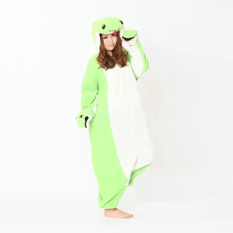 Animal Adult Snake Onesies Hoodie Kigurumi Costume Pajamas - Pajamasbuy