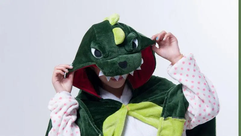 Animal Kigurumi Dinosaur Cosplay Costume Hoodie Cloak - Pajamasbuy