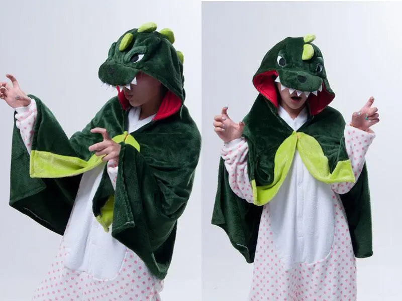 Animal Kigurumi Dinosaur Cosplay Costume Hoodie Cloak - Pajamasbuy