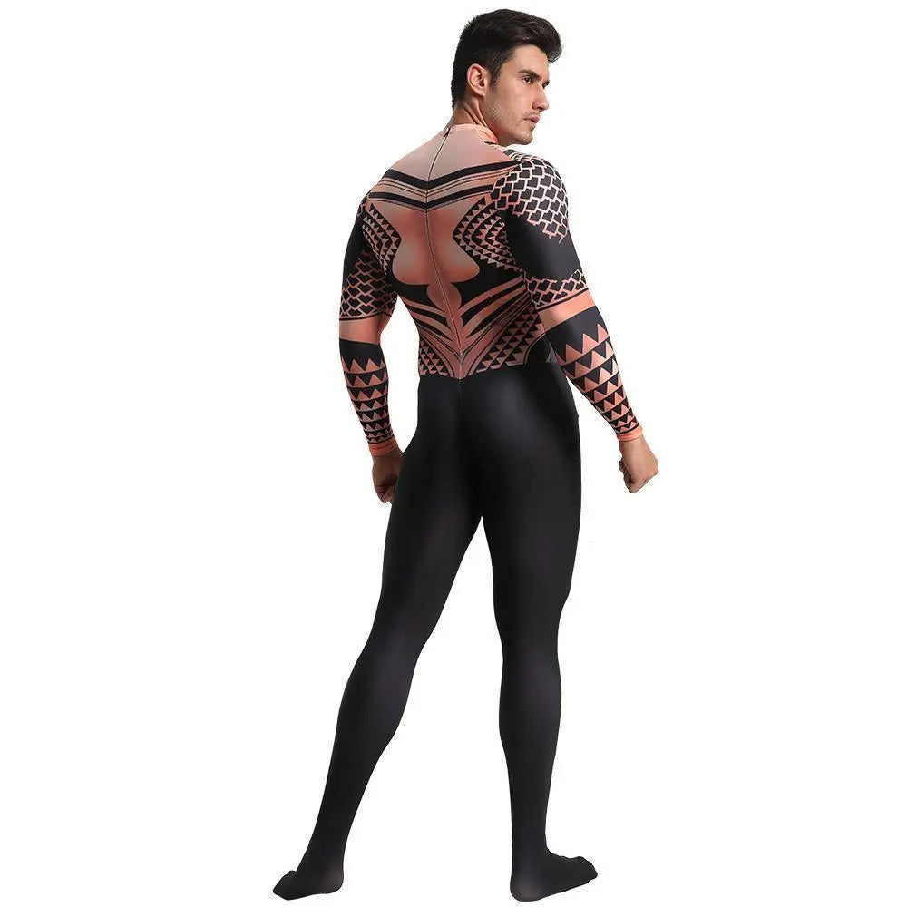 Aquaman Arthur Halloween Fancy Family Cosplay Costume Zentai Jumpsuit - Pajamasbuy