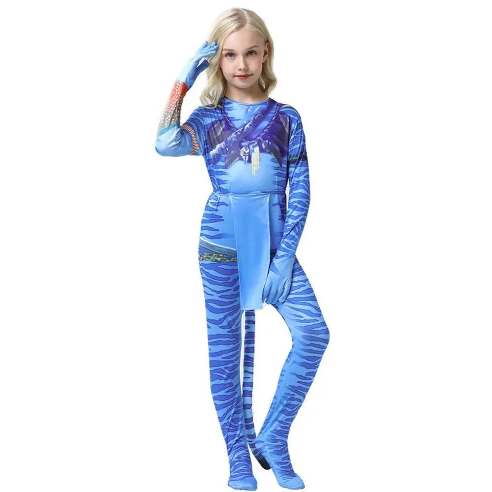 Avatar: The Way of Water Cosplay Costume kids zentai costume jumpsuit - Pajamasbuy