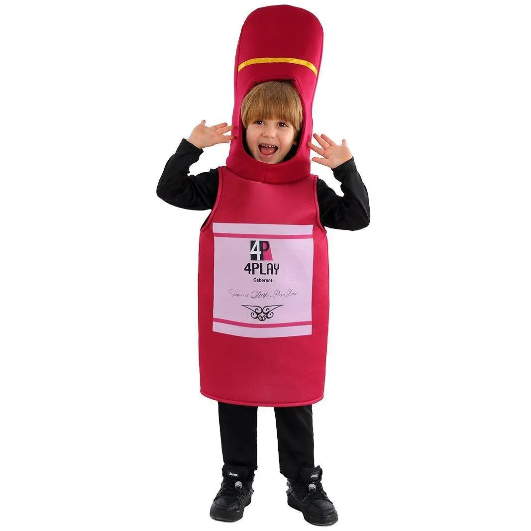 Beer Wine red Bottle Cosplay Costume Children's Day and School Festival Performance Outfit - Pajamasbuy