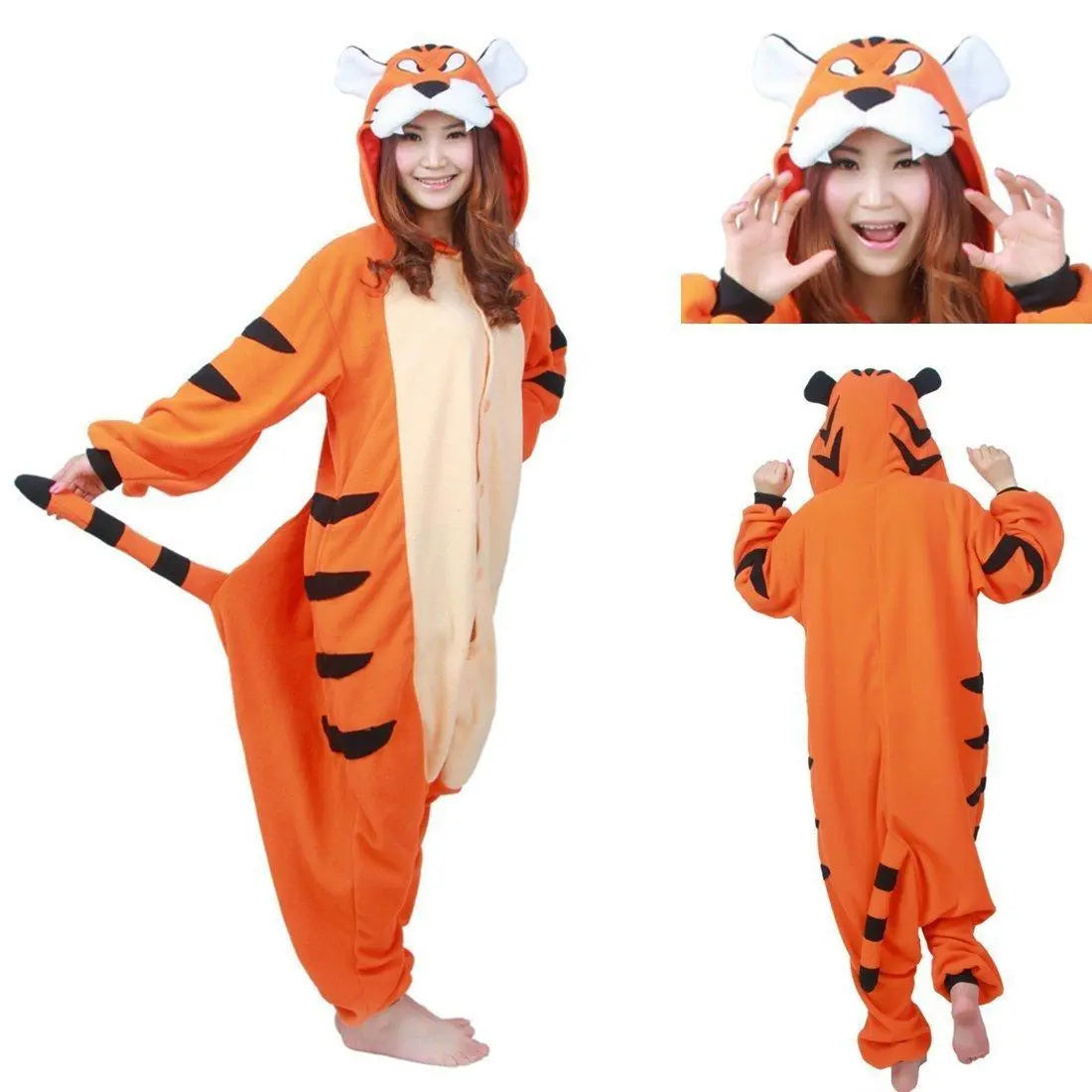 Bengal Tiger Animal Onesie Hoodie Kigurumi Pajamas Sleepwear - Pajamasbuy