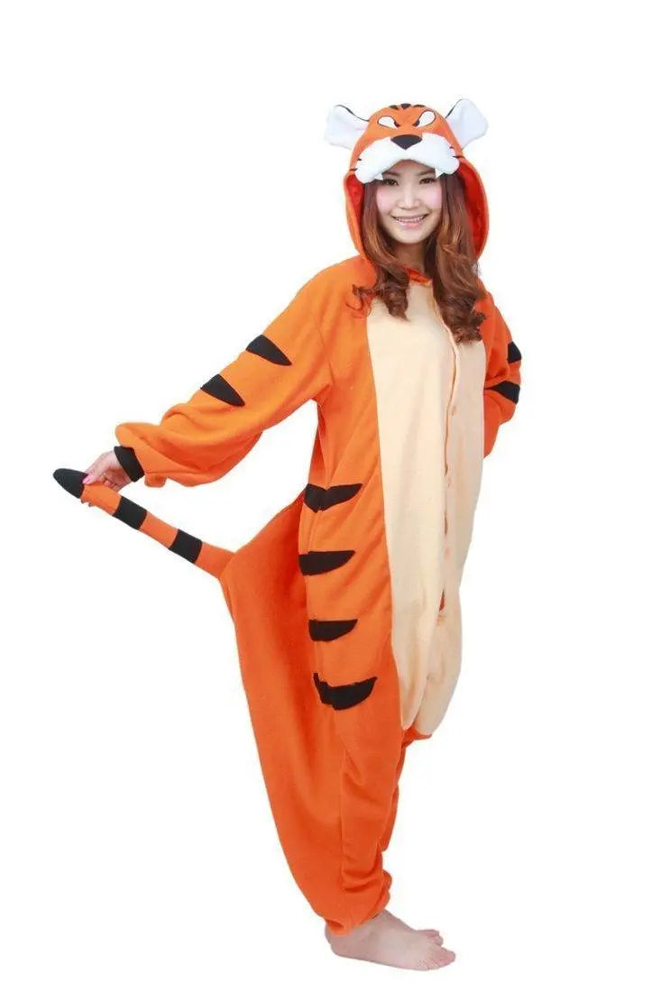 Bengal Tiger Animal Onesie Hoodie Kigurumi Pajamas Sleepwear - Pajamasbuy