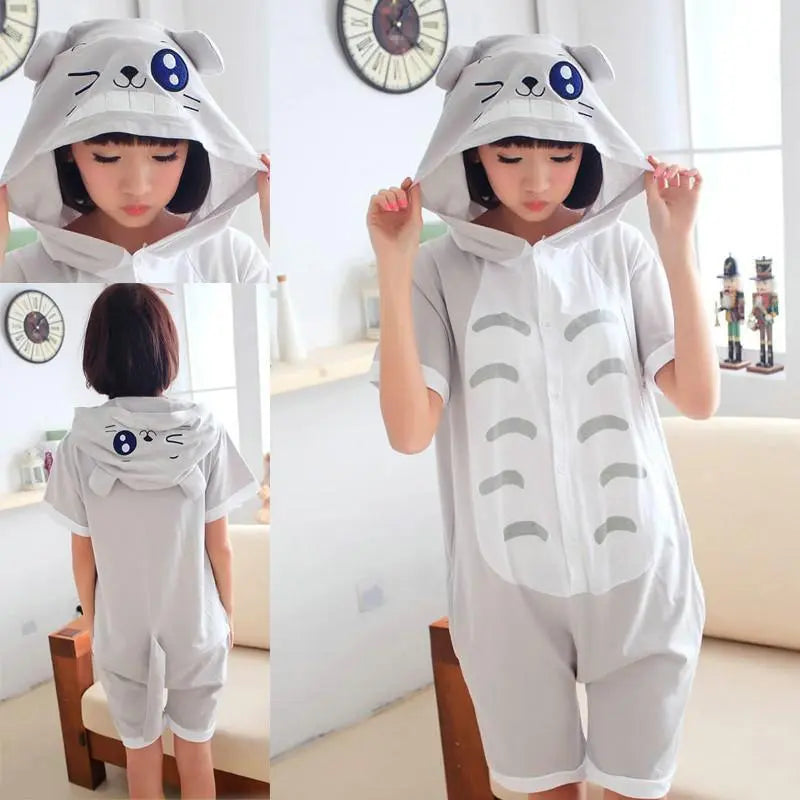 Blink Totoro Pajamas Animal Onesie Hoodie Kigurumi Short Sleeve - Pajamasbuy