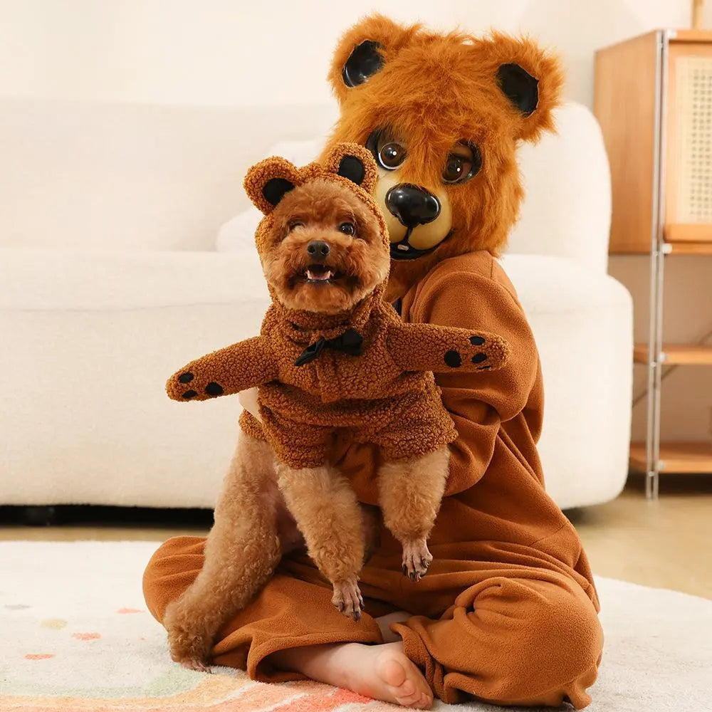 Brown Bear animal furry costume Children's Day Matching Pets Party Halloween - Pajamasbuy