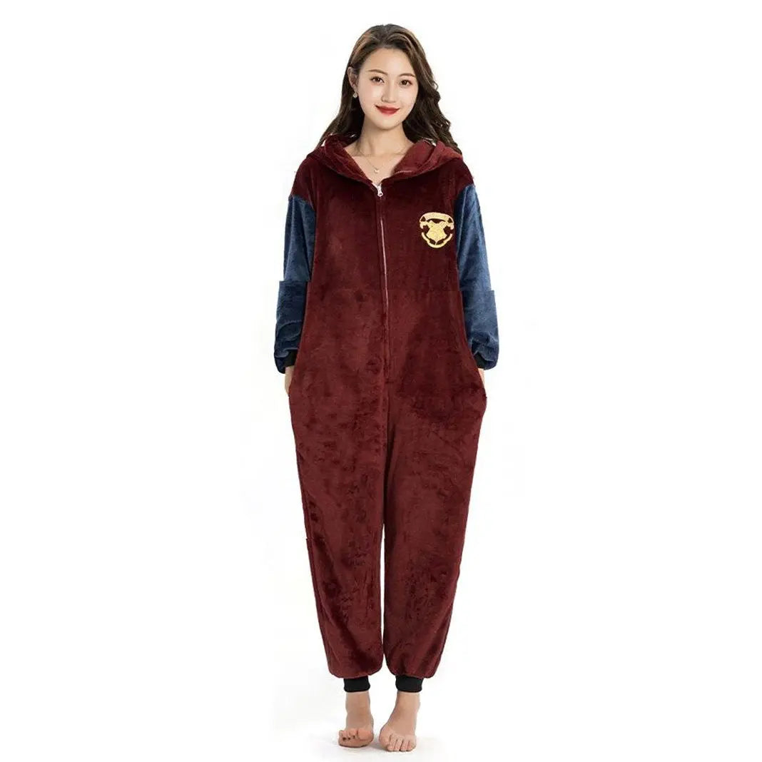 Brown Harry Potter Kigurumi Onesie Pajamas for Adult| PajmasBuy