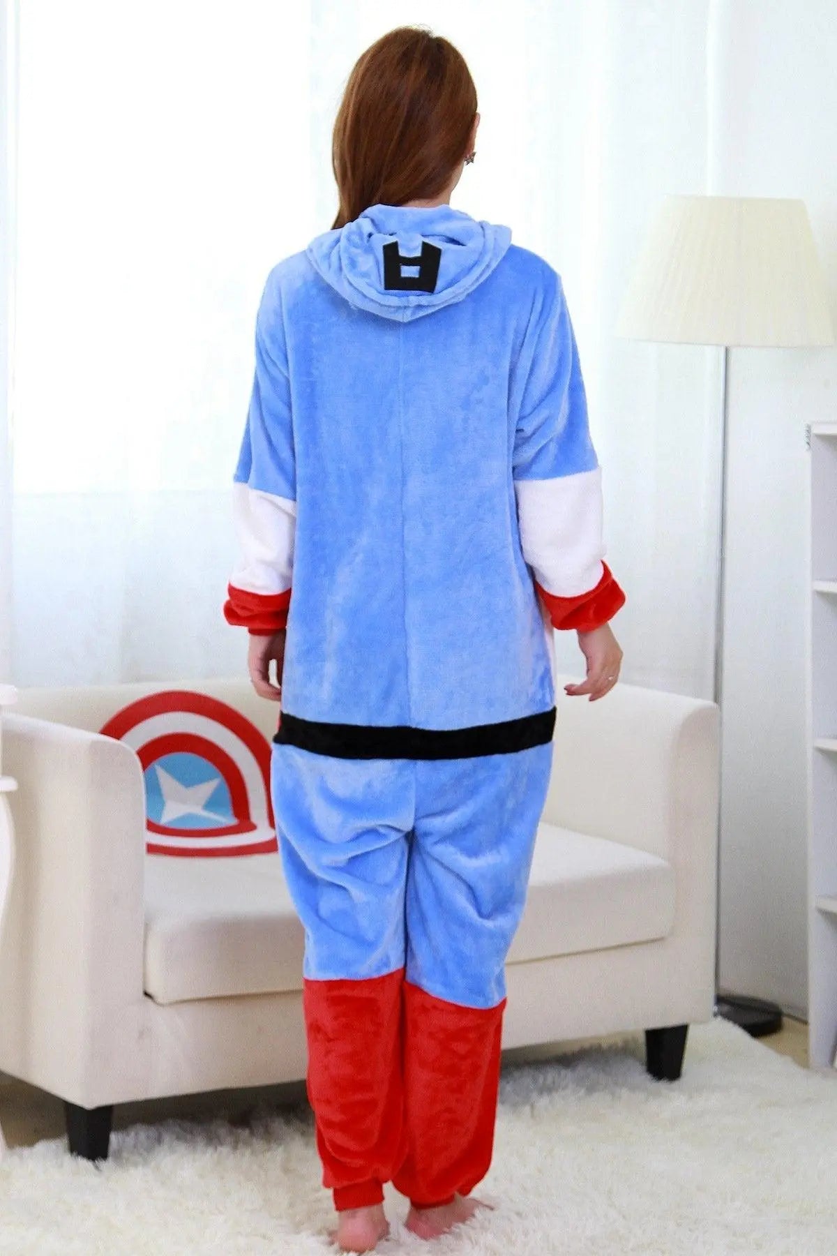 Captain America Avengers Costume Onesie Pajamas Kigurumi - Pajamasbuy