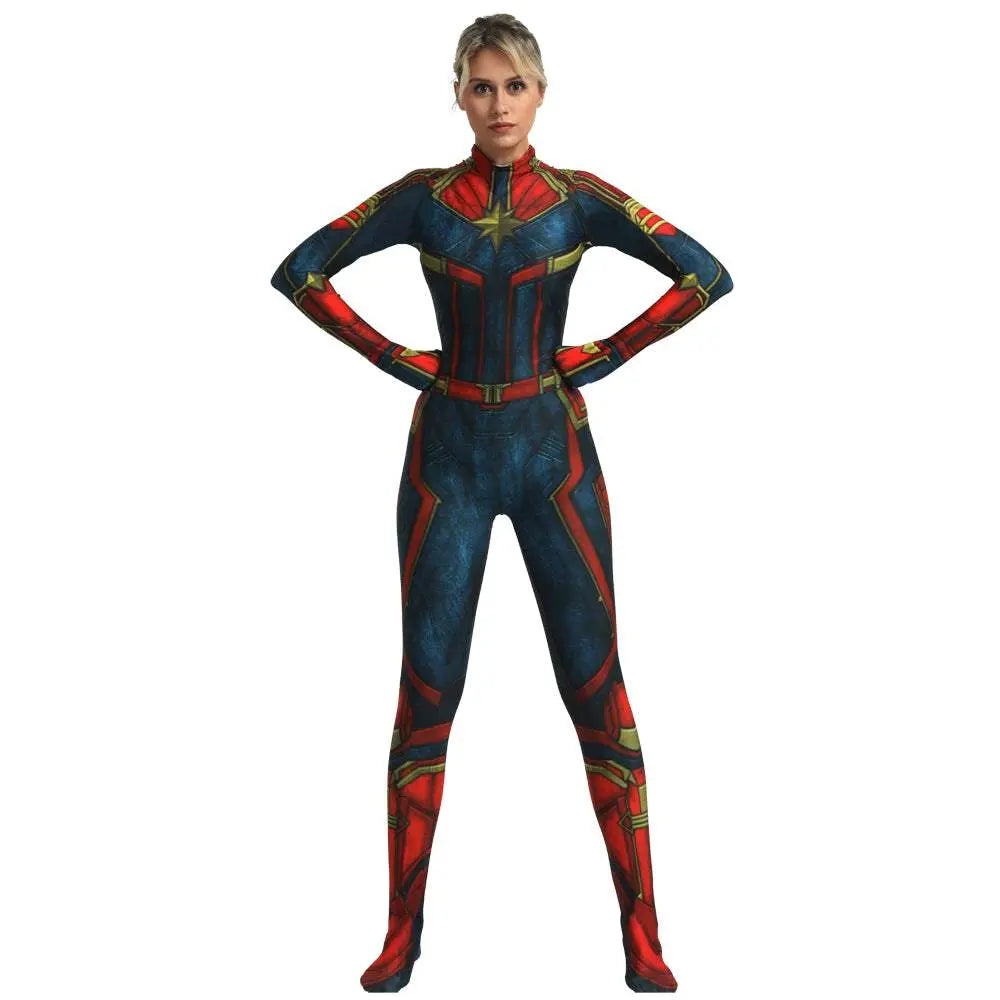 Captain Zentai Bodysuit Halloween Cosplay Costume - Pajamasbuy