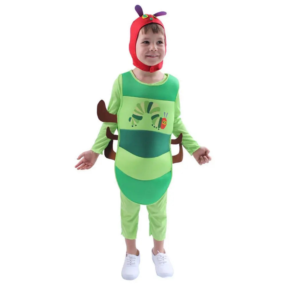 Caterpillar Cosplay Costume Boys Girls Halloween Jumpsuit Book Week Dress Up for Kids - Pajamasbuy