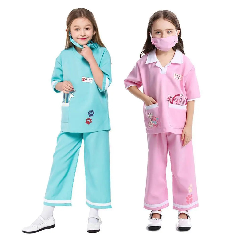 Child Unisex Doctor Dress - up Veterinarian Role Play Halloween Costumes for kids - Pajamasbuy