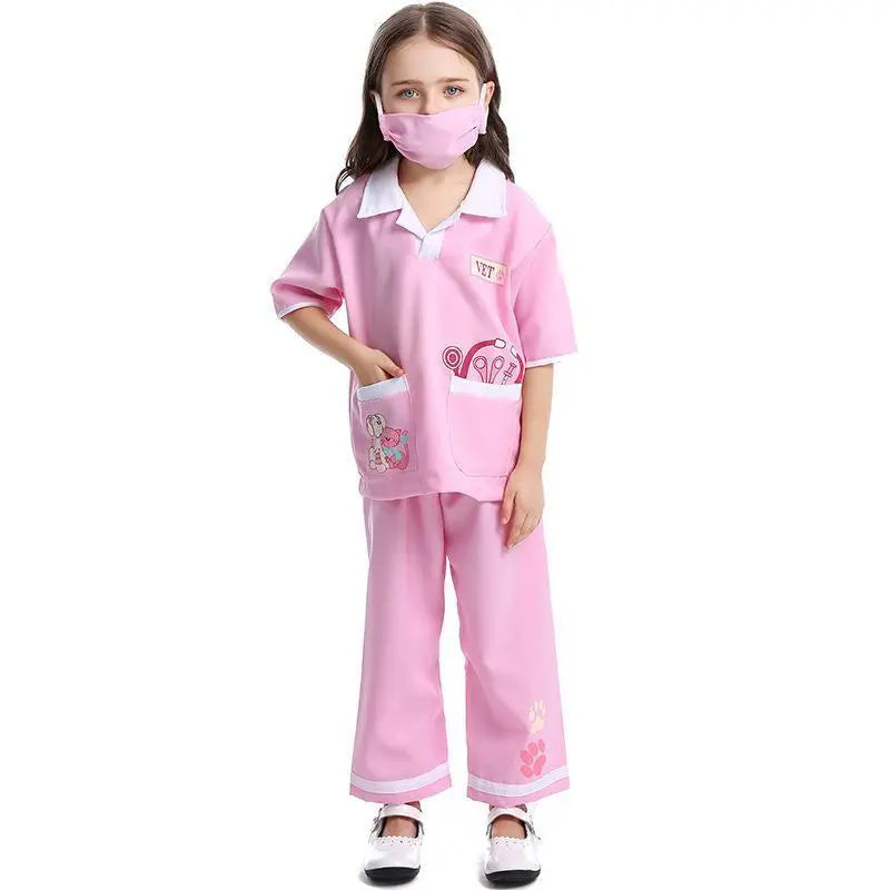 Child Unisex Doctor Dress - up Veterinarian Role Play Halloween Costumes for kids - Pajamasbuy