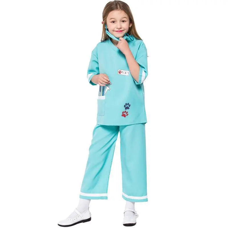 Child Unisex Doctor Dress - up Veterinarian Role Play Halloween Costumes for kids - Pajamasbuy