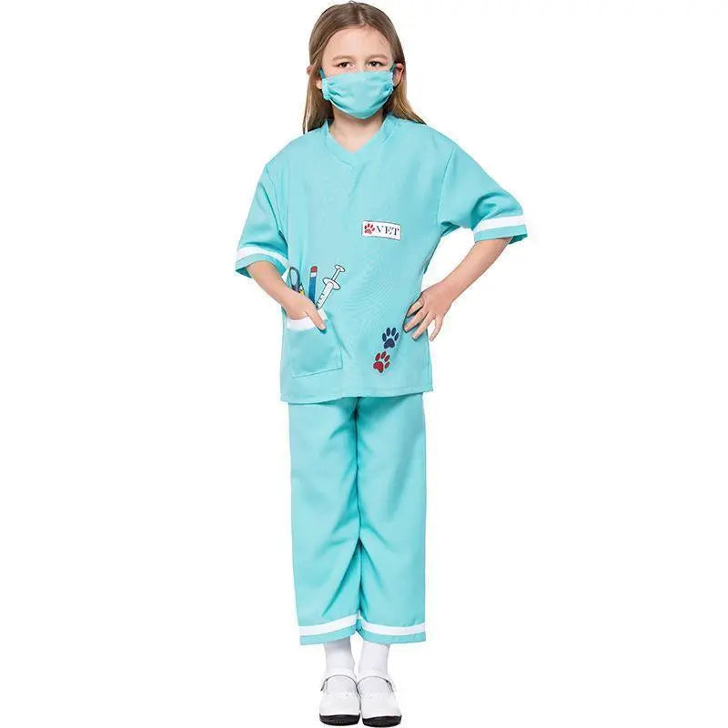 Child Unisex Doctor Dress - up Veterinarian Role Play Halloween Costumes for kids - Pajamasbuy