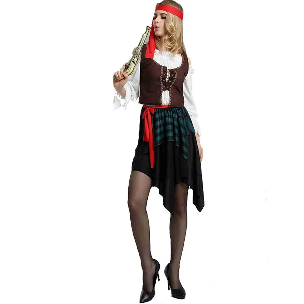 Couples Pirate Outfit Cosplay Costume Fancy Dress Halloween For Adult - Pajamasbuy