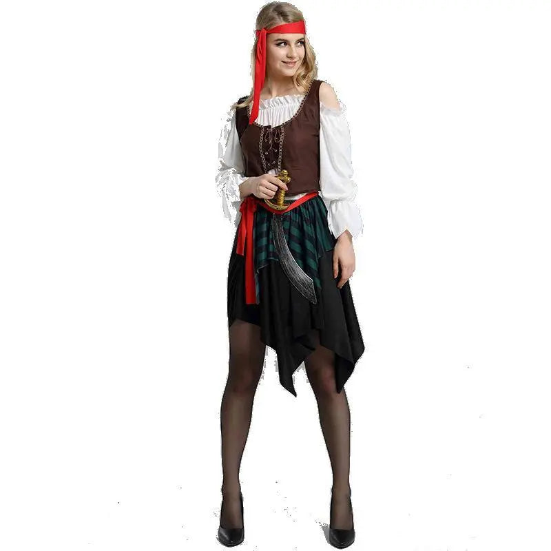 Couples Pirate Outfit Cosplay Costume Fancy Dress Halloween For Adult - Pajamasbuy