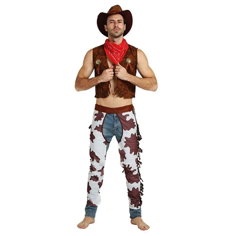 Matching outfit classic wild west fancy dress western cowboy stage costume - Pajamasbuy