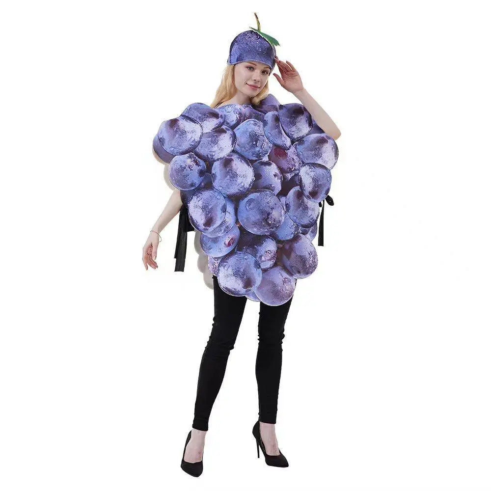 Fruit Grape Dress Cosplay Costume Halloween Carnival Party Disguise Suit - Pajamasbuy