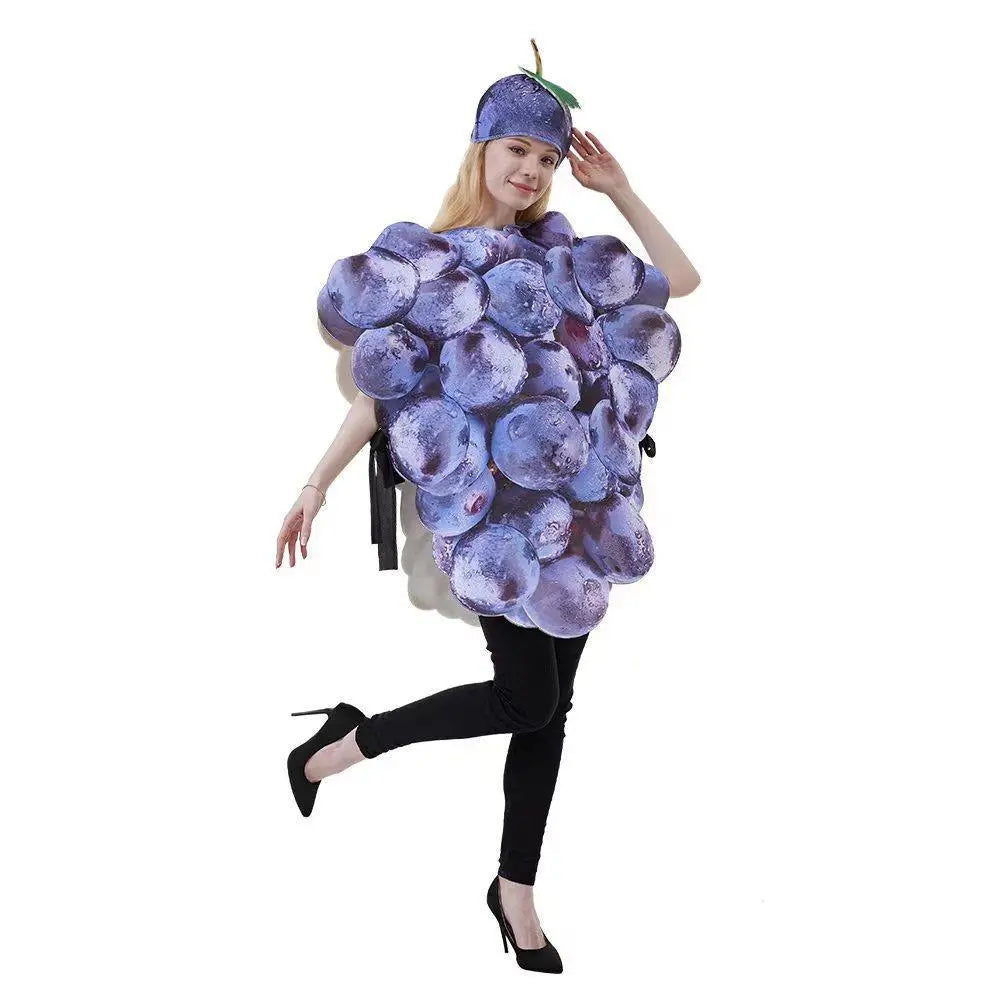 Fruit Grape Dress Cosplay Costume Halloween Carnival Party Disguise Suit - Pajamasbuy