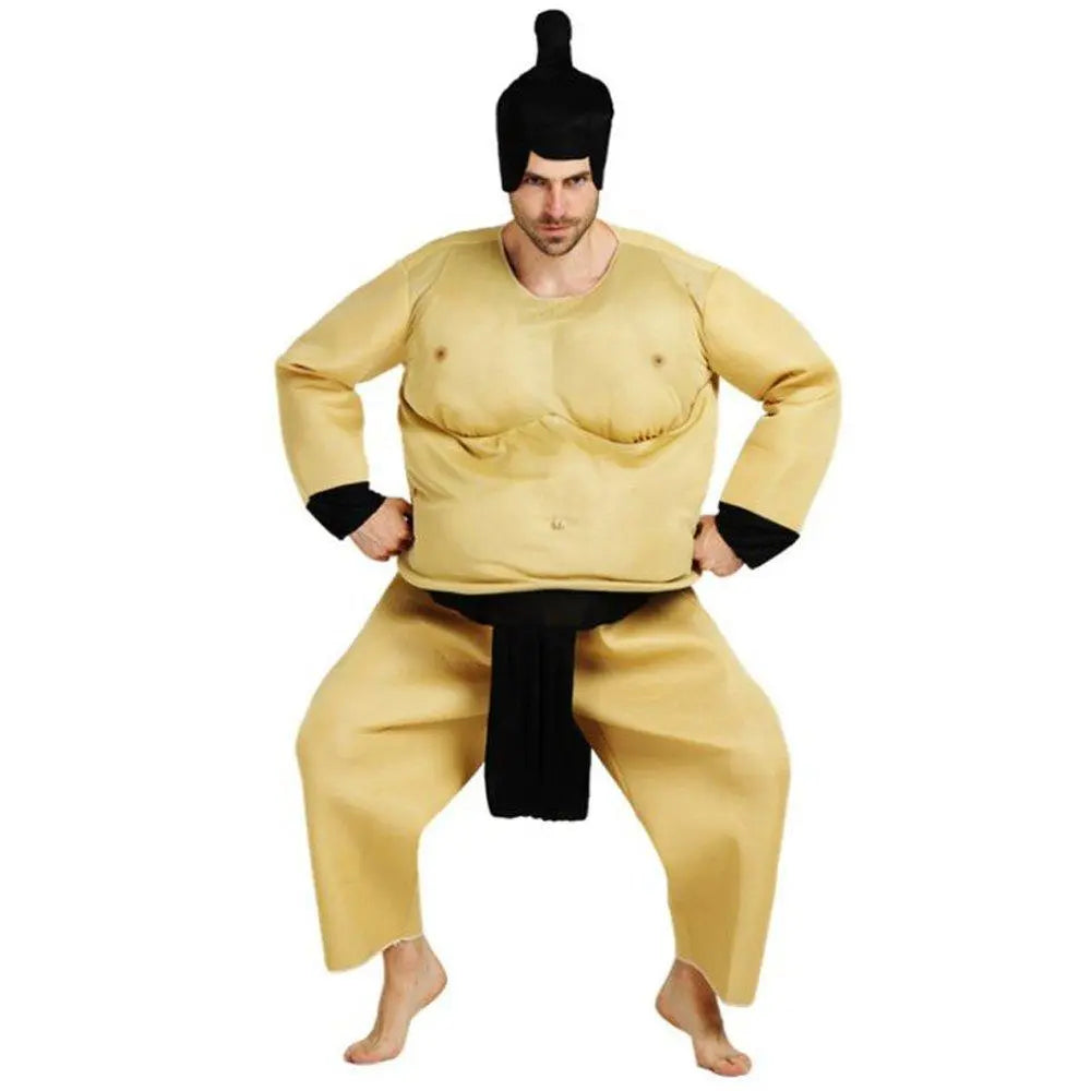 Funny Sumo Costume Halloween Party Cosplay Fat Wrestler Suit - Pajamasbuy