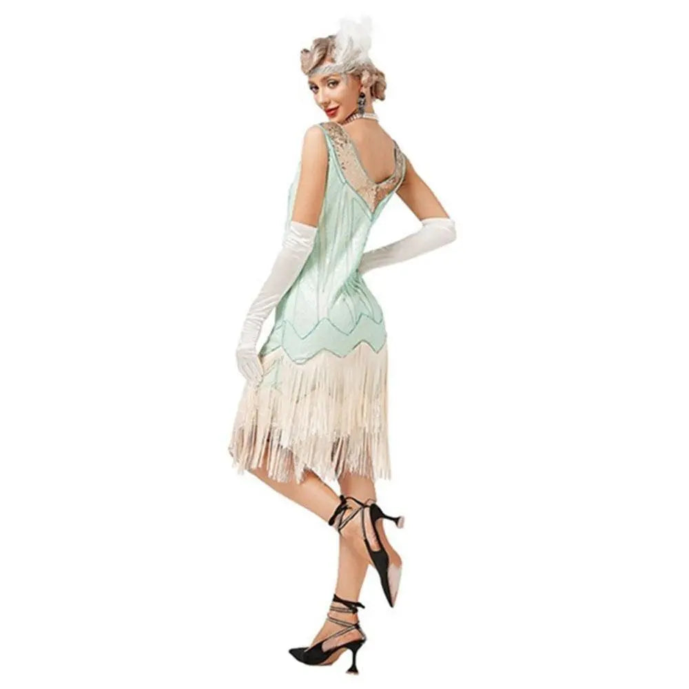 Gatsby 1920s Party Fringe Flapper Dress Retro Costume - Pajamasbuy