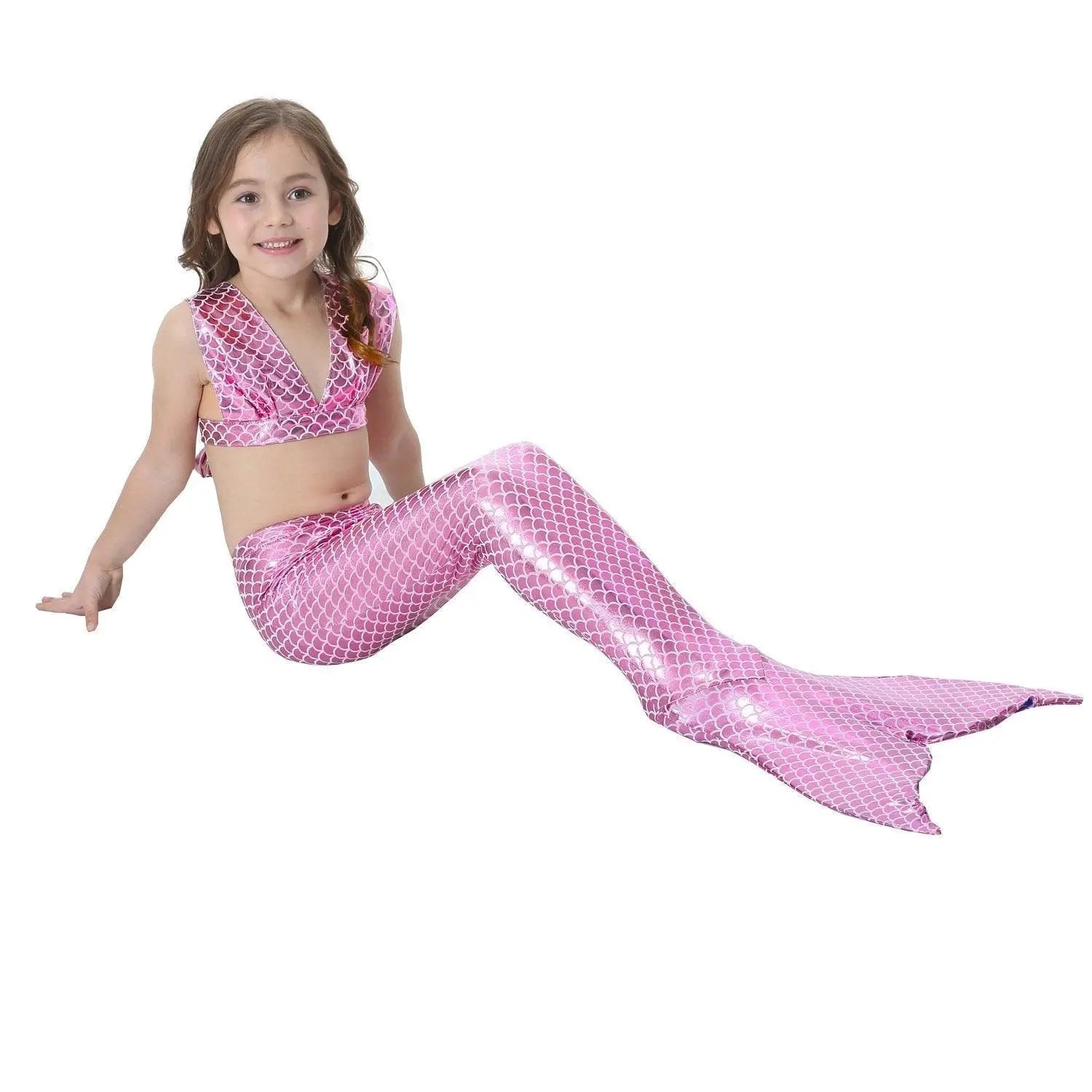 Girl Kids Mermaid Tail Swimwear Bikini Set Bathing Suit Fancy Costume - Pajamasbuy