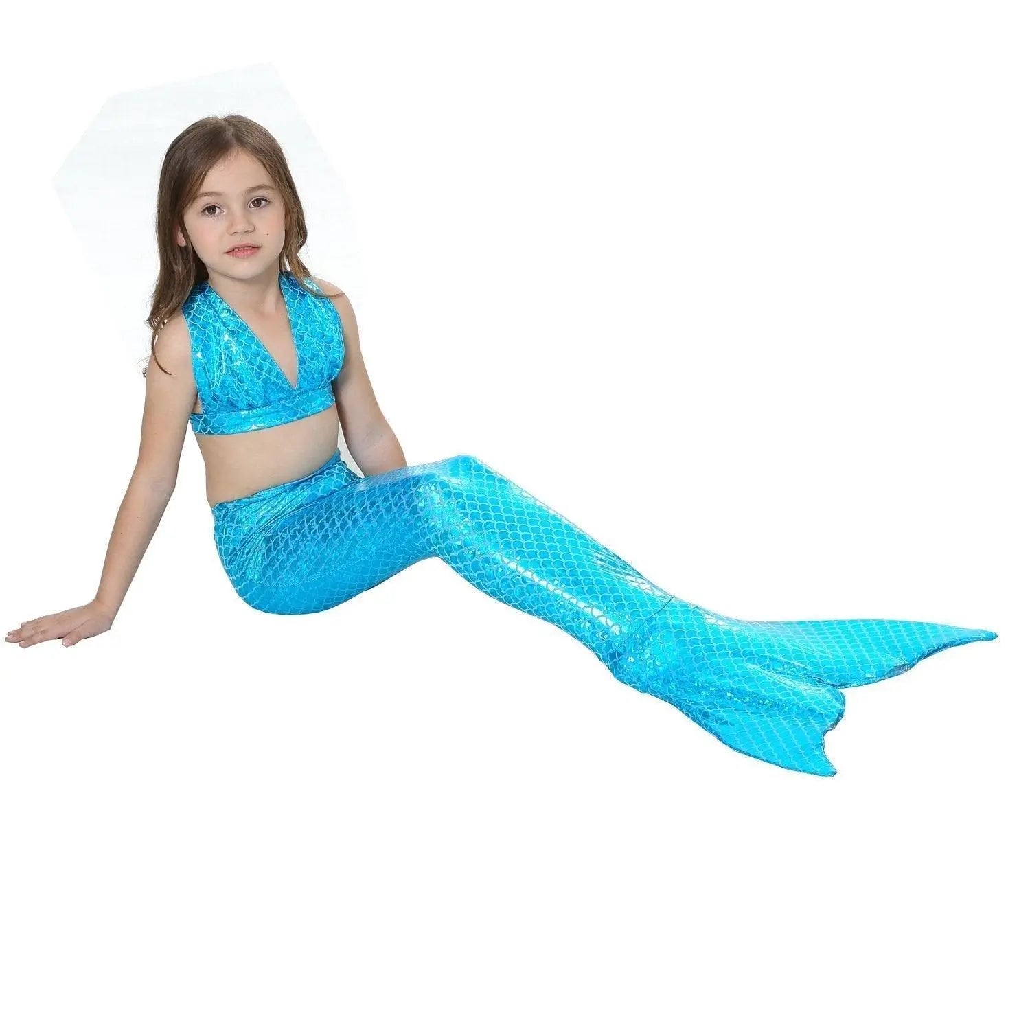 Girl Kids Mermaid Tail Swimwear Bikini Set Bathing Suit Fancy Costume - Pajamasbuy